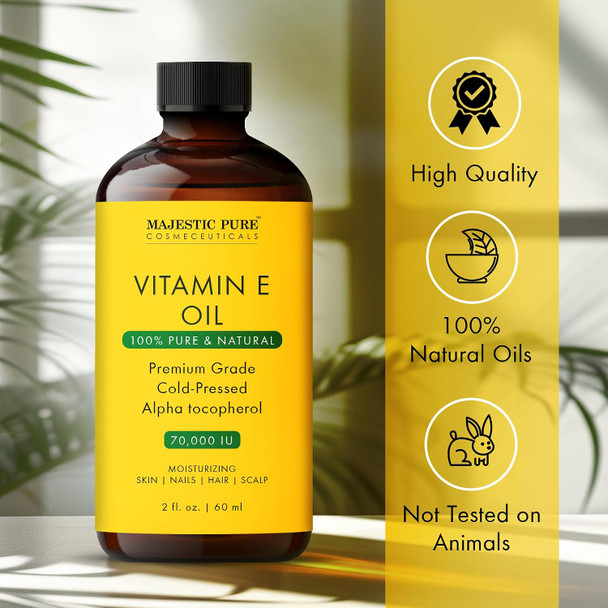 Majestic Pure Vitamin E Oil 100% Pure & Natural Body Oil