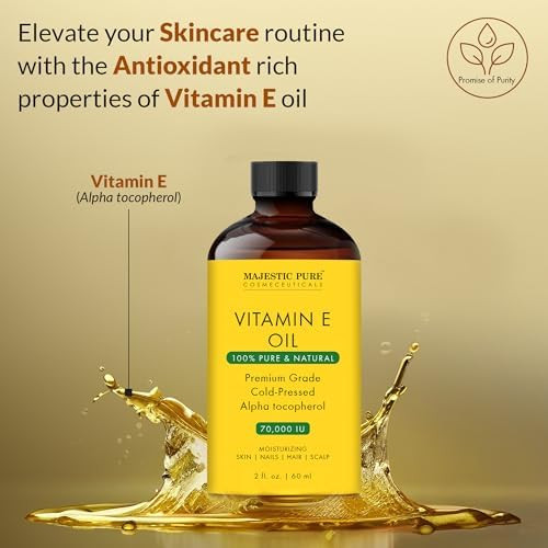 Majestic Pure Vitamin E Oil 100% Pure & Natural Body Oil