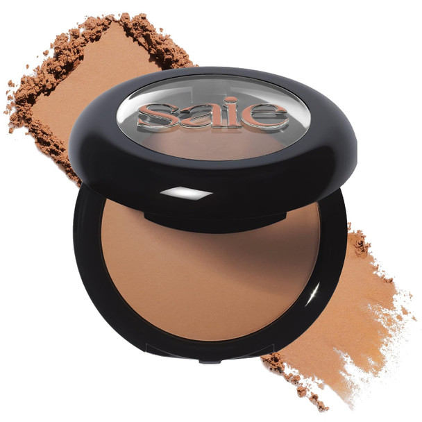 Saie SuperSuede Radiant Baked Bronzer Powder Hydrating Long Lasting Blurring Powder Bronzer for a Warm Natural Glow