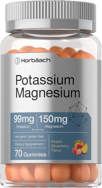 Horbaach Potassium Magnesium Citrate Gummies  70 Count