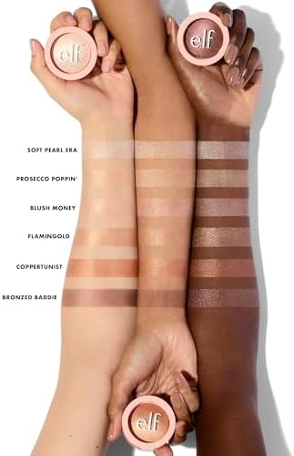 e.l.f. Halo Glow Silky Powder Highlighter  Long Lasting Luminous Face Finish  Cake Resistant With Micro-Shimmer Vegan & Cruelty