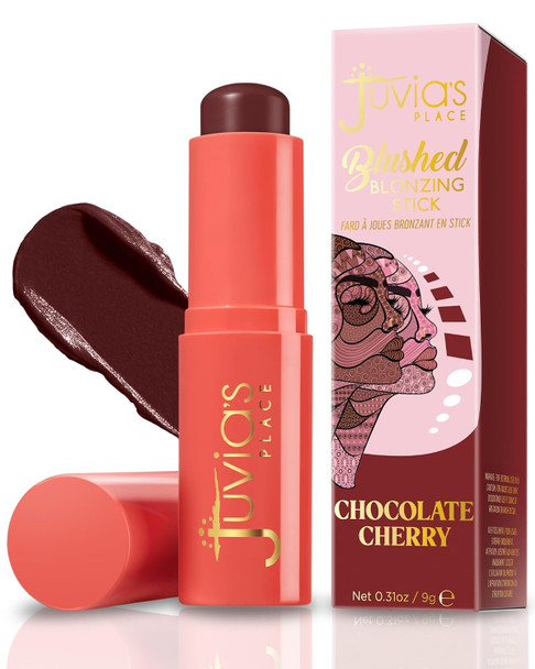 Juvia's Place Blushed Blonzing Stick Toasted Amber 2 in 1 Cream Bronzer & Blush Stick for Face Buildable Blendable Formula for a Sculpted Radiant Glow