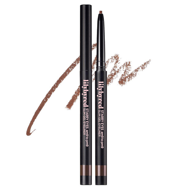 lilybyred Starry Eyes Am9 to Pm9 Slim Gel Eyeliner | Korean Ultra-Slim 2mm Gel Eyeliner, Intense Color Payoff, Creamy Formula, Easy Blending, Smudge-Proof, Long-Lasting