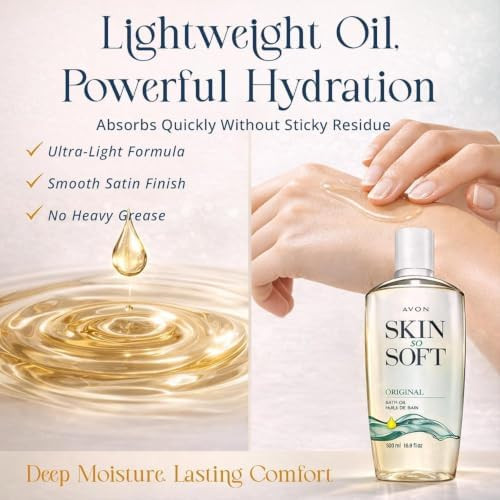 AVON Lot of 2 Avon Skin So Soft SSS Original Bath Oil