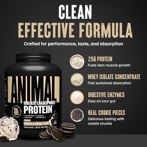 Animal Whey Isolate Protein Powder, 25G High Protein - 4LB