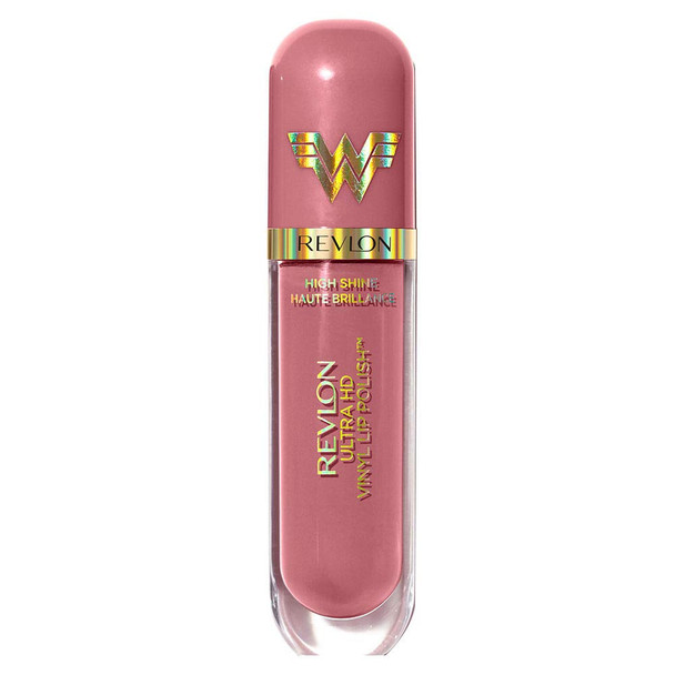 REVLON Ultra HD Vinyl Lip Polish, Liquid Lipstick, Birthday Suit, Mauve Nude Gloss
