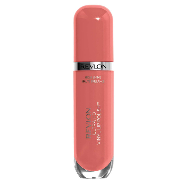 REVLON Ultra HD Vinyl Lip Polish, Liquid Lipstick, Birthday Suit, Mauve Nude Gloss