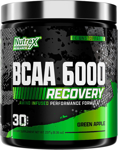 Nutrex Research - BCAA Powder 6000 Amino Acid - 6 Grams of BCAAs Amino Acids Supplement for Post Workout Recovery & Muscle Growth - Amino Energy Workout Recovery Drink  - 30 Servings