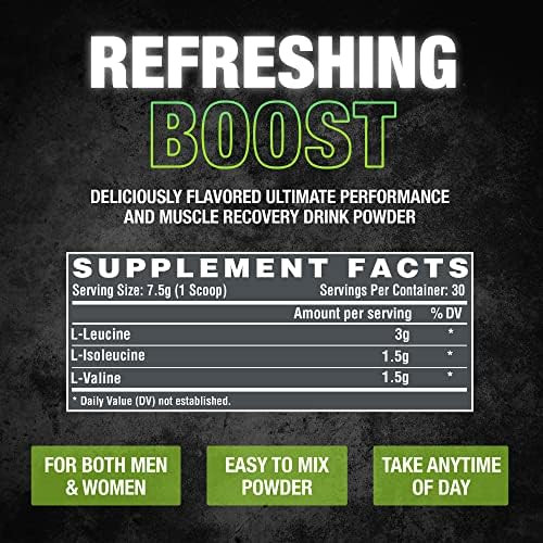 Nutrex Research - BCAA Powder 6000 Amino Acid - 6 Grams of BCAAs Amino Acids Supplement for Post Workout Recovery & Muscle Growth - Amino Energy Workout Recovery Drink  - 30 Servings