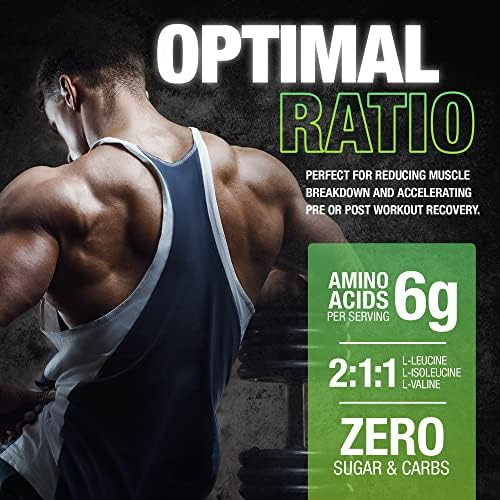 Nutrex Research - BCAA Powder 6000 Amino Acid - 6 Grams of BCAAs Amino Acids Supplement for Post Workout Recovery & Muscle Growth - Amino Energy Workout Recovery Drink  - 30 Servings