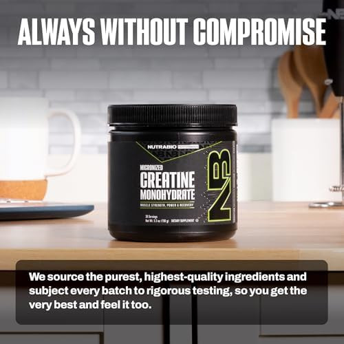 NutraBio Pure Micronized Creatine Monohydrate Powder Supplement, Unflavored, (150 g) - Supports Bulk Muscle Energy, Recovery, and Strength - HPLC Tested Creatine Powder Supplement for Men and Women