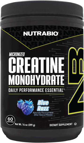 NutraBio Pure Micronized Creatine Monohydrate Powder Supplement - 300 g
