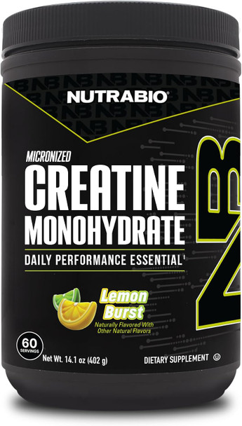 NutraBio Pure Micronized Creatine Monohydrate Powder Supplement - 300 g
