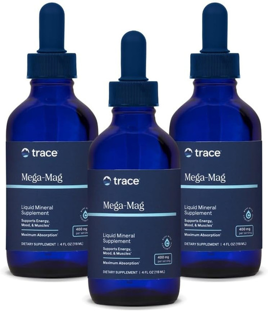 Trace Minerals Mega-Mag Ionic Magnesium Liquid Drops Supplement 4 fl oz