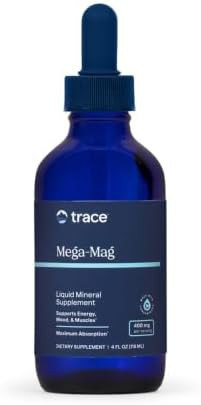 Trace Minerals Mega-Mag Ionic Magnesium Liquid Drops Supplement 4 fl oz