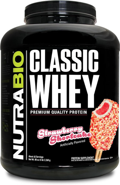 NutraBio Classic Whey Protein Powder - 5 Pounds