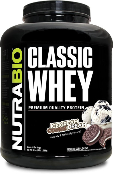 NutraBio Classic Whey Protein Powder - 5 Pounds