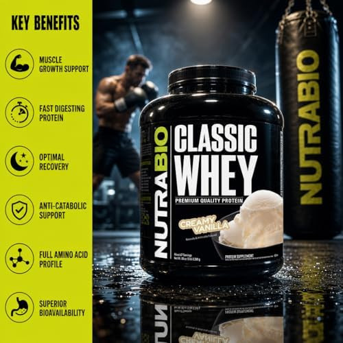 NutraBio Classic Whey Protein Powder - 5 Pounds