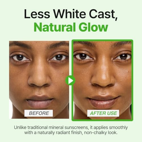 GOODAL Heartleaf Soothing Zinc 100 Mineral Sunscreen SPF 50, Zinc Oxide Korean Face Sunscreen for Sensitive & Acne-Prone Skin, No White Cast, Reef-Friendly, Vegan, Korean Skincare, 1.69 Fl Oz