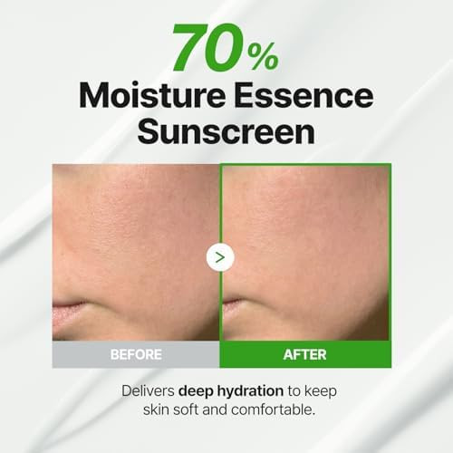 GOODAL Heartleaf Soothing Moisture Sunscreen, Broad Spectrum SPF 50, Hydrating Korean Face Sunscreen, No White Cast, Lightweight Dewy Finish, Reef-Friendly, Vegan, Korean Skincare, 1.69 Fl Oz