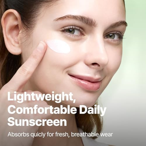 GOODAL Heartleaf Soothing Moisture Sunscreen, Broad Spectrum SPF 50, Hydrating Korean Face Sunscreen, No White Cast, Lightweight Dewy Finish, Reef-Friendly, Vegan, Korean Skincare, 1.69 Fl Oz