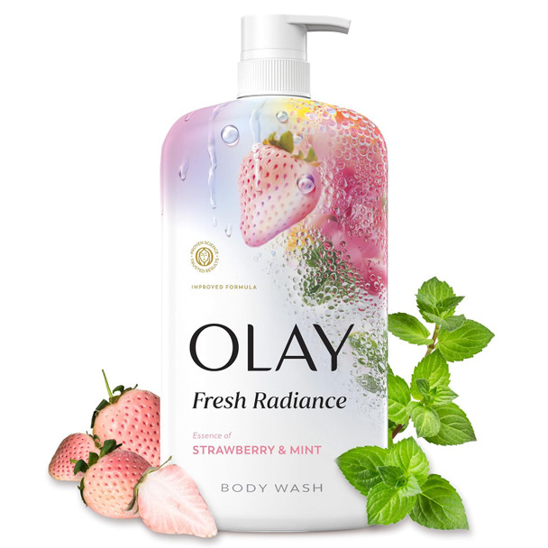 Olay Body Wash for Women Fresh Radiance 24/7 Skin Loving Freshness Visibly Radiant Plant Based Cleansers Vitamin B3 & Antioxidant Blend For All Skin Types