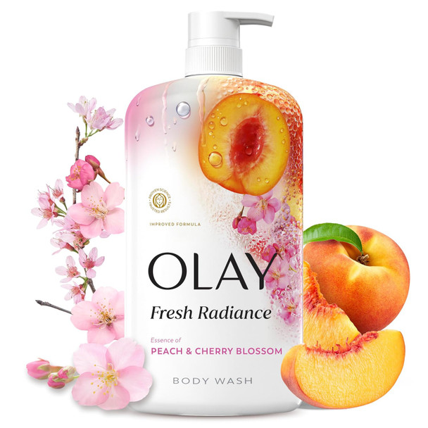 Olay Body Wash for Women Fresh Radiance 24/7 Skin Loving Freshness Visibly Radiant Plant Based Cleansers Vitamin B3 & Antioxidant Blend For All Skin Types