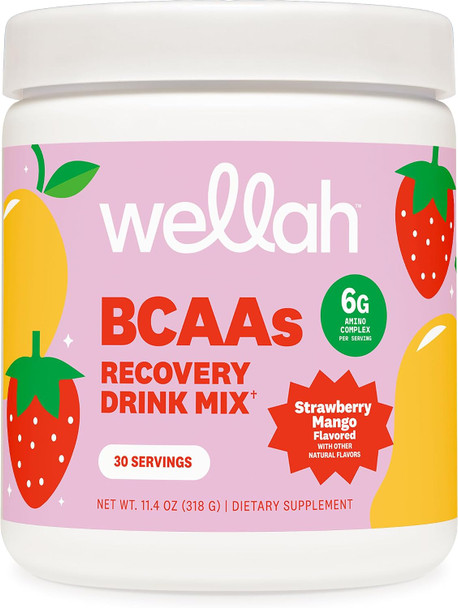 Wellah BCAAs Powder 30 Servings, Recovery Drink Mix
