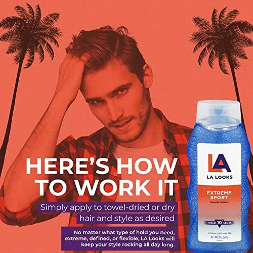 LA Looks Styling Hair Gel  Extreme Sport  20 Oz  Hold for High Performance Activity