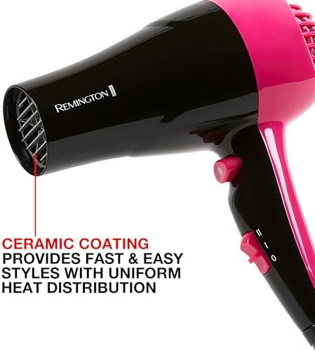 Remington Compact Styler, Portable Hair Dryer, 1875W, 2 Heat Settings1 Count (Pack of 1)