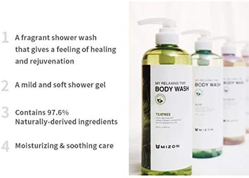 MIZON Body Wash, Nourish, Moisture, Soft Skin, Soothe Skin, Long-Lasting Nourishment, Deep Moisture (27 oz)