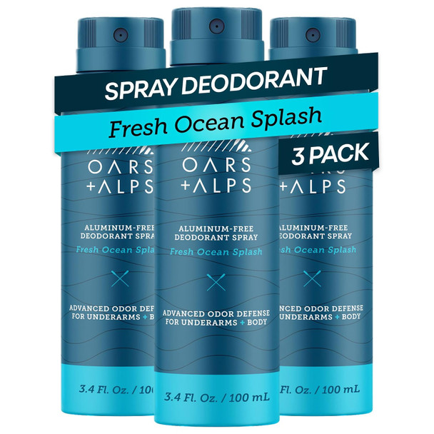 Oars + Alps Aluminum Free Men's Whole Body Deodorant Spray