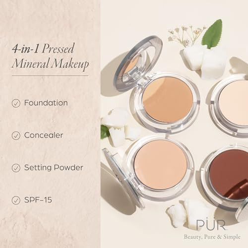 PÜR 4-in-1 Pressed Mineral Makeup Powder Foundation with SPF 15