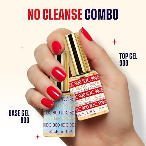 DAISY DND DND Base Gel & Top Gel No Cleanse Duo - 0.6 fluid ounces