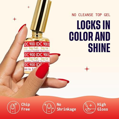 DAISY DND DND Base Gel & Top Gel No Cleanse Duo - 0.6 fluid ounces