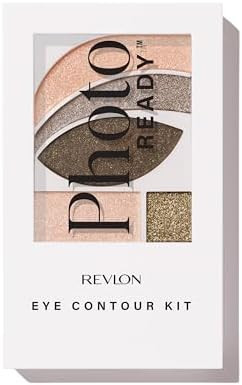 REVLON PhotoReady Eye Contour Kit Gray Palette, 501 Metropolitan, 0.1 oz