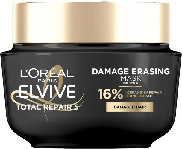 L'Oreal Paris Elvive Total Repair 5 Damage Erasing Balm Mask Rinse-Out Hair Treatment 8.5 Fl Oz (Pack of 1)