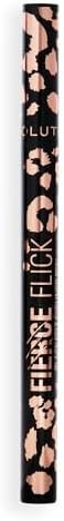 Revolution Fierce Flick Felt Eyeliner Pen Waterproof Ultra Pigmented Liner Quick Drying Bold Cat Eye & Winged Makeup Looks Vegan & Cruelty Free Black (Pack of 2)