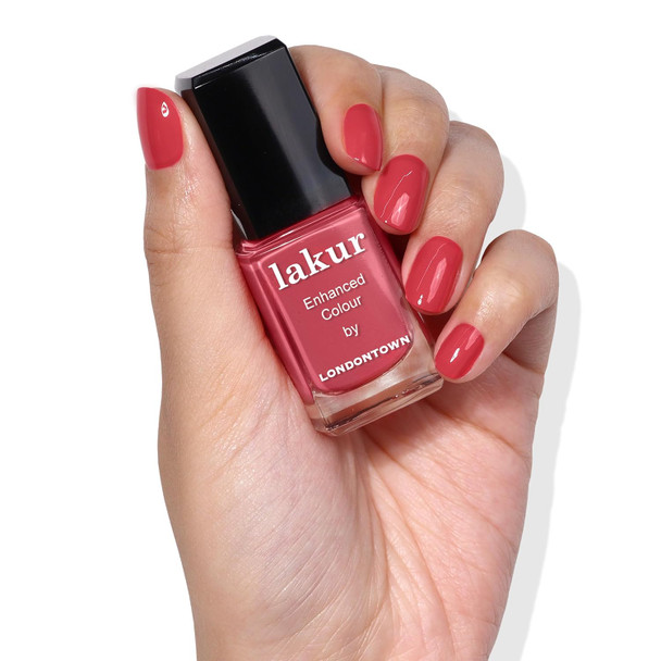LONDONTOWN Lakur Nail Polish – Pink & Purple Shades, Long-Lasting, Streak-Free, Chip-Resistant | 21+ Free Non-Toxic Vegan Nail Color, Strengthens & Hydrates Nails