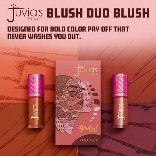 Juvia's Place Duo Blush - Matte Powder Blush for Cheeks Makeup - 1 Ounce