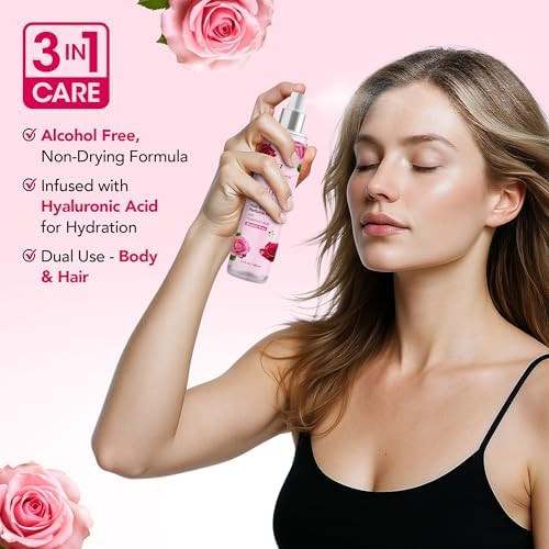 Botanic Hearth British Rose Hair Perfume for Women & Body Mist - 3.4 Fl oz