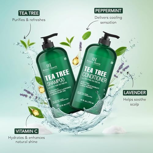 Botanic Hearth Tea Tree Shampoo And Conditioner Set - 16 Fl oz Each