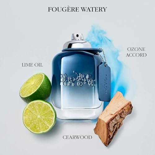 Coach Blue Eau de Toilette - Men's Fragrance - Fougere Watery - With notes of Lime Oil Ozone Accord & Amber