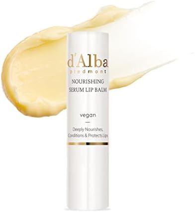 d'alba Piedmont Italian White Truffle Nourishing Serum Lip Balm Vegan Skincare, Hydrating Lip Care with White Truffles for All Skin Types Glowy Finish