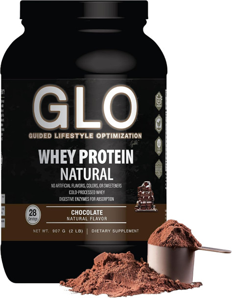 GLO Cold-Processed Whey Protein - Muscle Support 28 Servings