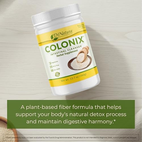 DrNatura Colonix Intestinal Cleanser All-Natural Daily Fiber Colon Detox and Cleanse Supports Healthy Colon Intestines Gut 30 Day Serving