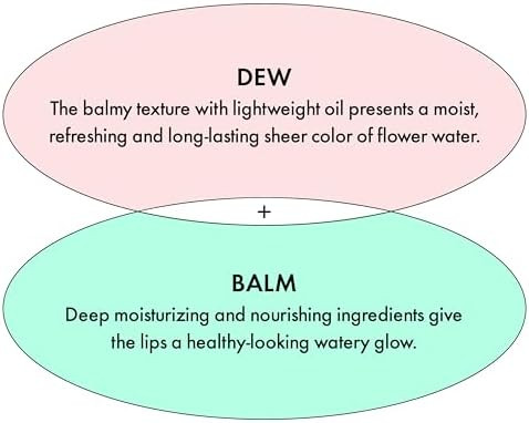 Amuse SEOUL Dew Balm - Moisturizing Tinted Lip Balm, Plumping Dewy Lip Gloss, Hydrating Moisturizer, Sheer Tint, Glowy Finish, Vegan, Korean Beauty Makeup