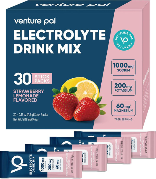 Venture Pal High Sodium Sugar Free Electrolytes Powder Packets 30 Count