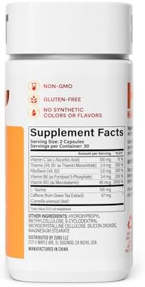 Health By Habit Habit Energy Supplement  - New Look Supports Energy Alertness and Focus Natural Caffeine Vitamins B & C Green Tea Extract Vegan Non-GMO