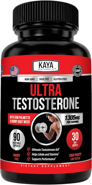 Kaya Naturals Ultra Testosterone - Men's Testosterone Booster